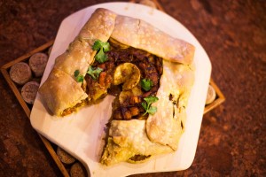 Rustic Curried Chickpea and Potato Tart